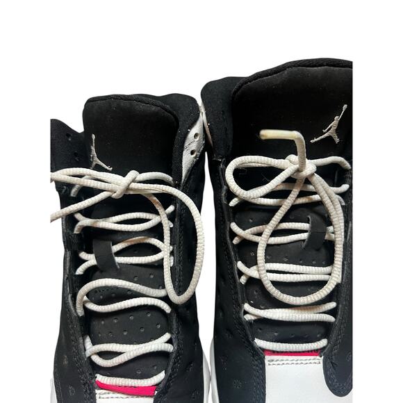 Nike Air Jordan Retro 6Y Girls Black Hyper Pink White 439358-008 B high top shoe - Picture 5 of 9